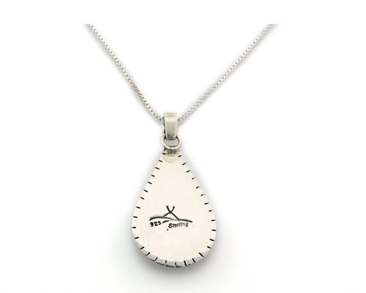 Navajo Necklace Sterling Authentic Gemstone Traditional Signed Teepee
