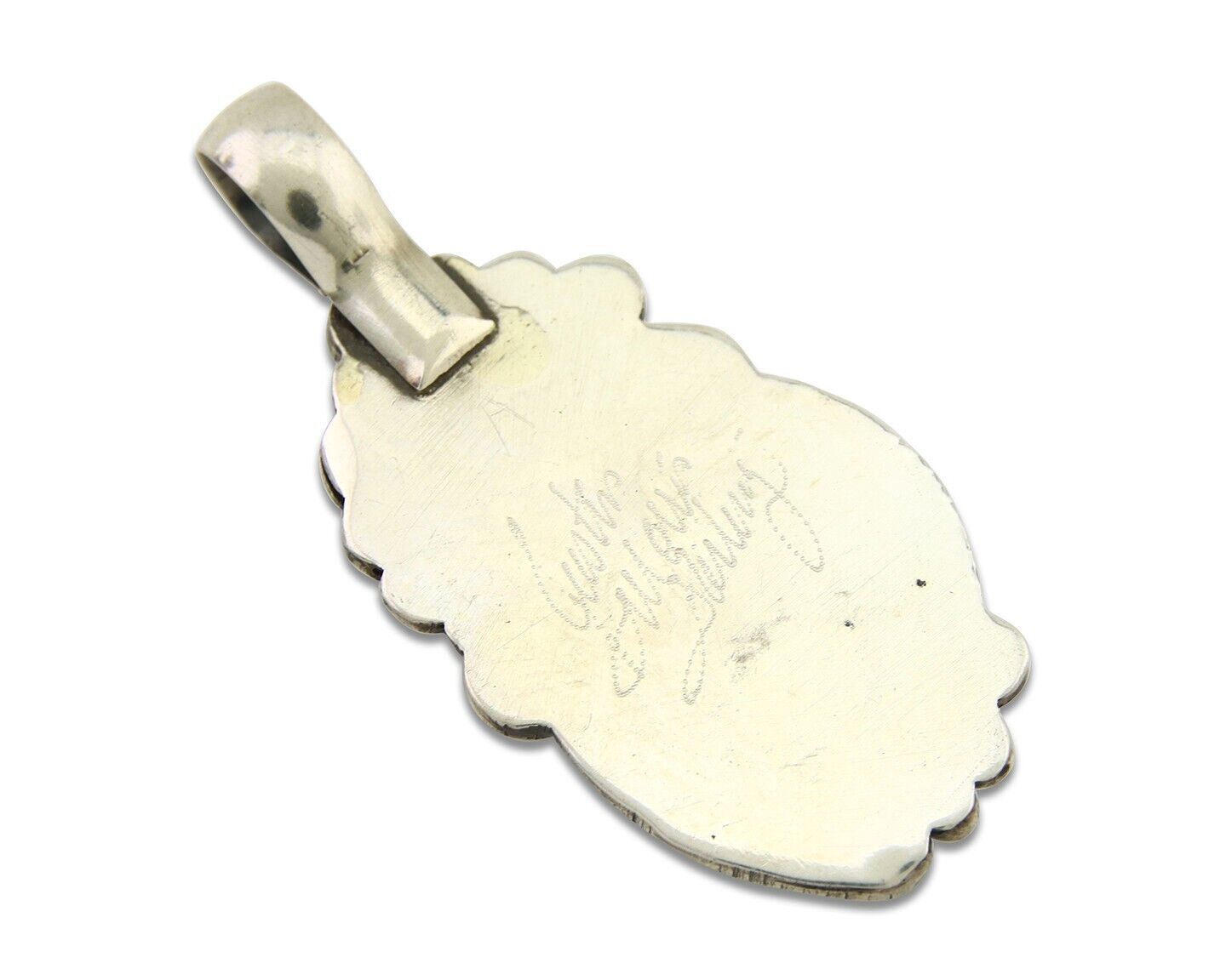 Navajo Necklace 925 Silver Spiderweb Turquoise Artist Signed Justin Morris C80s