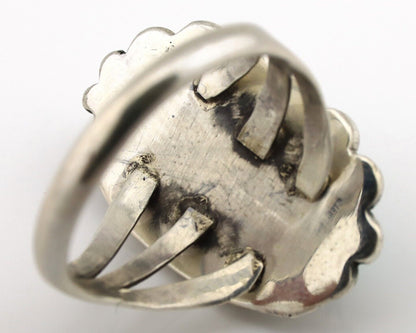Navajo Ring .925 Silver Sleeping Beauty Turquoise Native American Artist C.80's