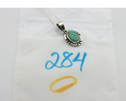 Navajo Necklace 925 Silver Arizona Turquoise Handmade Signed Gecko C.90's