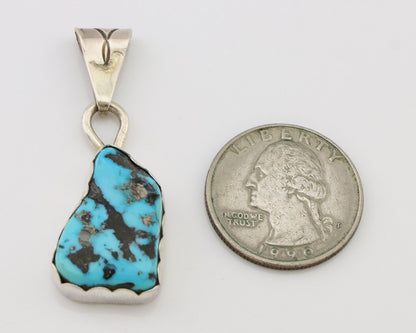 Navajo Necklace Pendant 925 Silver Turquoise Artist Tony Guerro C.80's