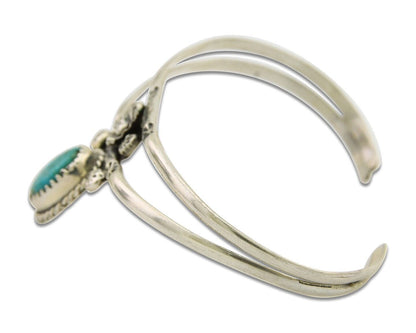 Navajo Cuff Bracelet 925 Silver Turquoise Cuff Native American Artist C.80's