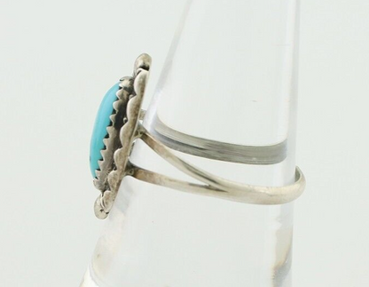 Navajo Handmade Ring 925 Silver Sleeping Beauty Artist Signed SC C80s