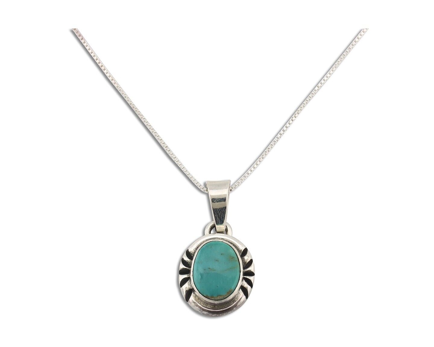 Navajo Necklace 925 Silver Arizona Turquoise Handmade Signed Gecko C.90's