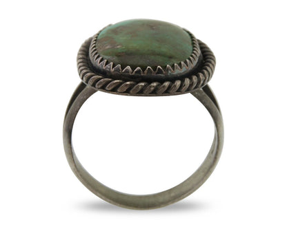 Navajo Ring 925 Silver Turquoise Native American Artist C.80's