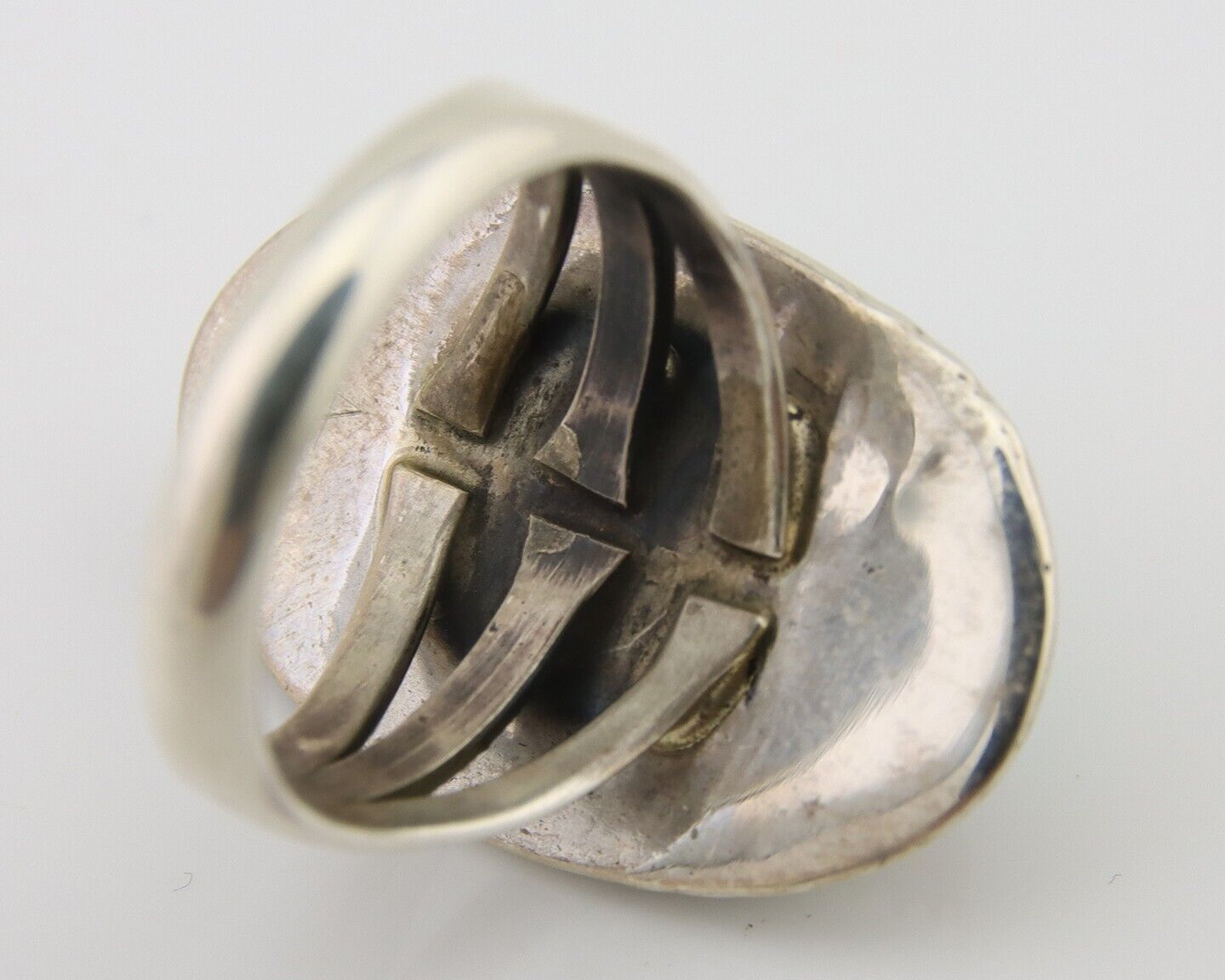 Navajo Handmade Ring 925 Silver Natural Turquoise Native Artist C.80's