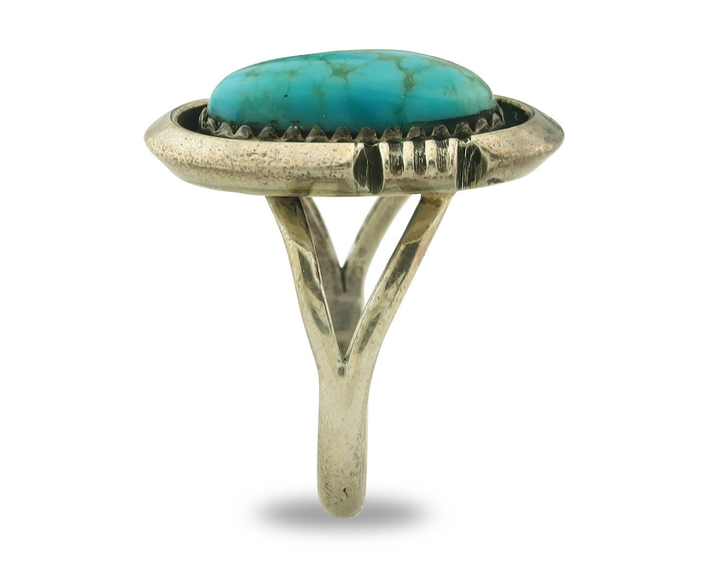 Vintage Navajo Ring 925 Sterling Silver Authentic Turquoise Handmade Size 6.5