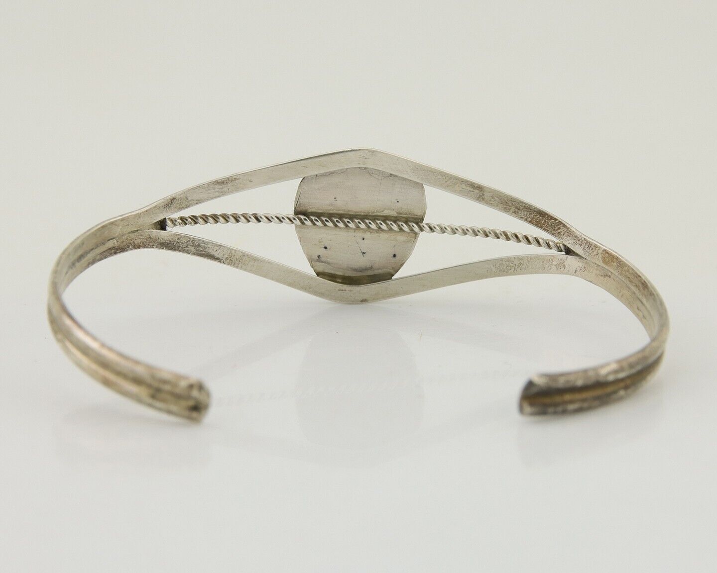 Navajo Paw Bracelet 925 Silver Blue Turquoise Native American Artist C.80's