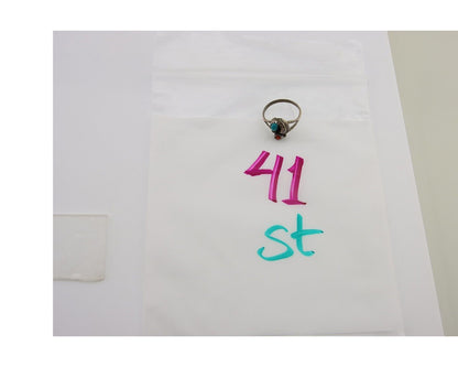 Navajo Handmade Ring 925 Silver Turquoise & Coral Native Artist C.80's