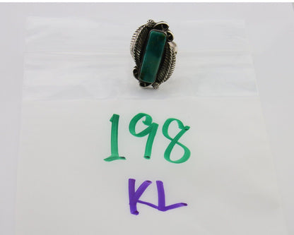 Navajo Handmade Ring 925 Silver Natural Turquoise Native Artist C.80's