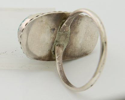 Navajo Ring 925 Sterling Silver Turquoise Native American Artist C.80's