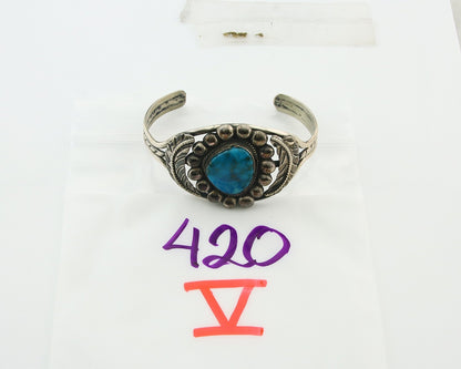 Vintage Navajo Bracelet 925 Silver Turquoise Traditional Handmade Authentic