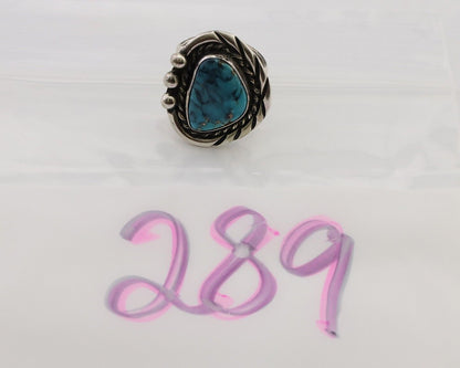 Navajo Handmade Ring 925 Silver Turquoise Native American Artist C.80's