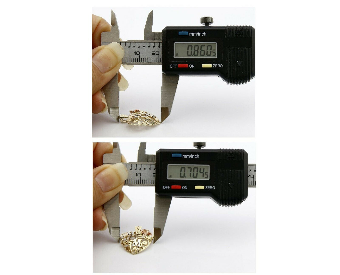 Mom Heart & Flower Yellow Rose White Gold Pendant