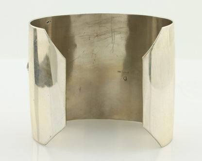 Navajo Bracelet 925 Silver Natural Blue Turquoise Signed David Zachary C.80's