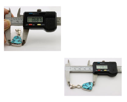 Navajo Necklace Pendant 925 Silver Turquoise Artist Tony Guerro C.80's