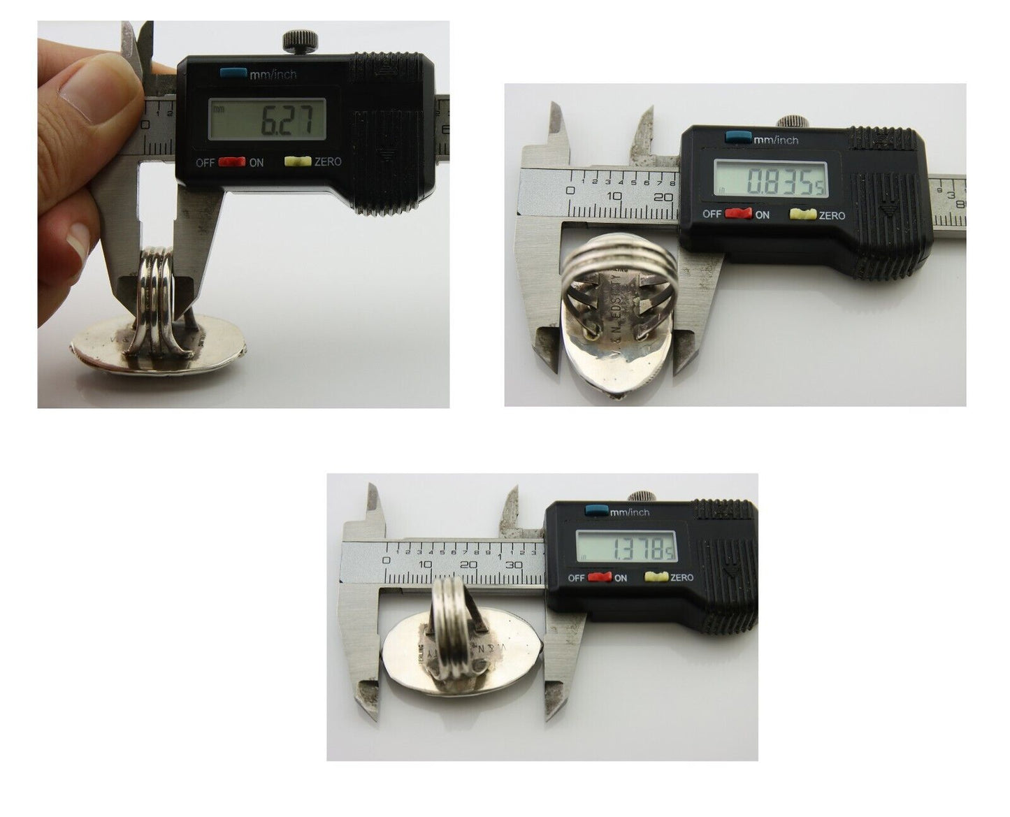 Navajo Ring 925 Silver Black Onyx Artist Signed V & N Edsitty C.80's