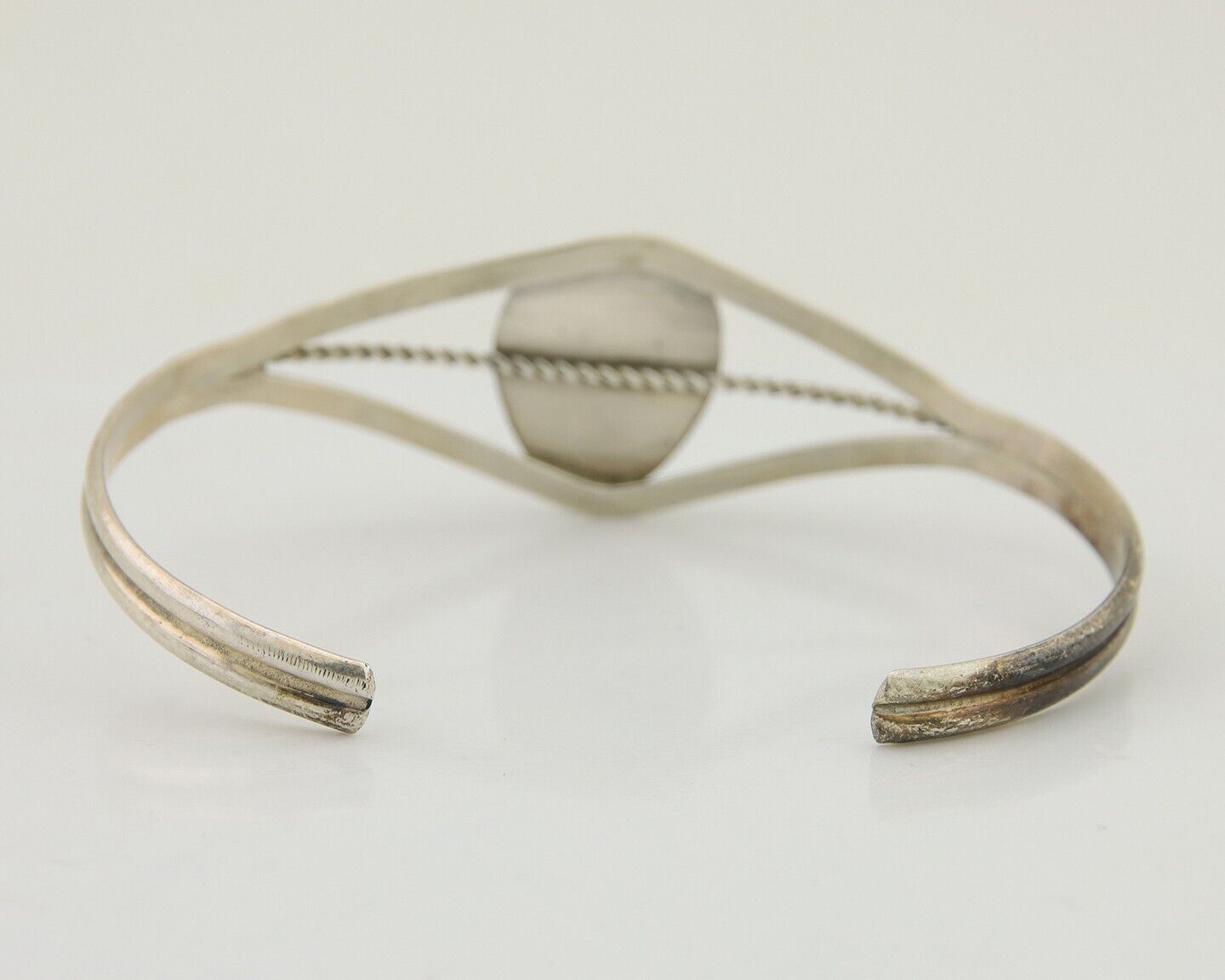 Navajo Paw Bracelet 925 Silver Blue Turquoise Native American Artist C.80's