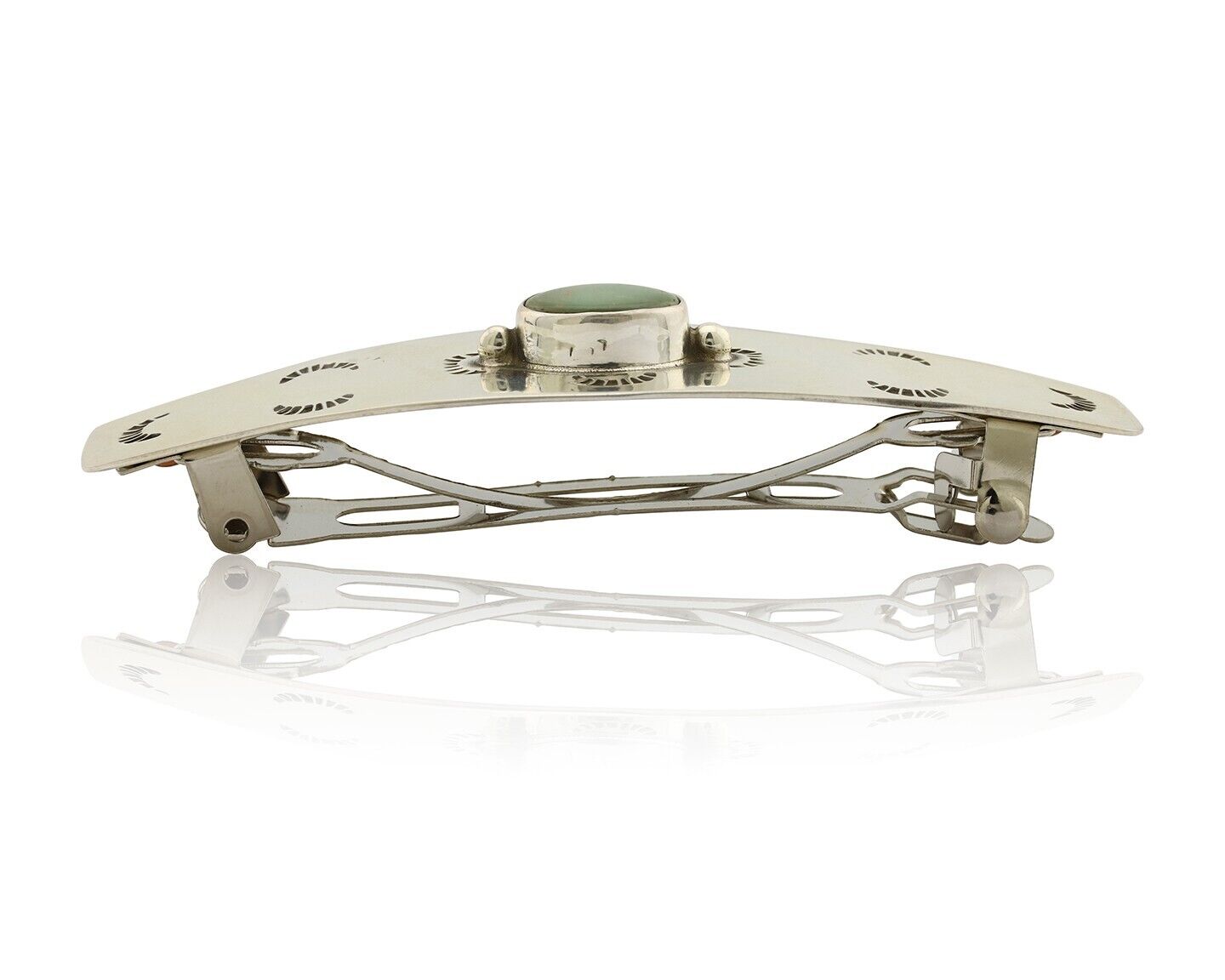 Women's Navajo Hair Clip Barrette Manassas 925 Silver Native American C.80's