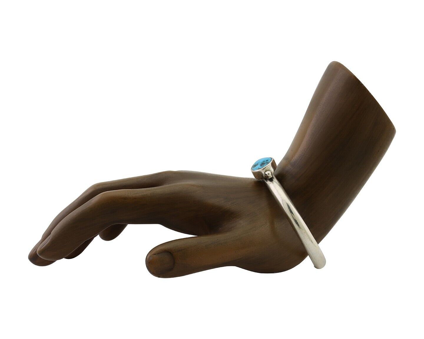 Navajo Cuff Bracelet 925 Silver Natural Blue Turquoise Native American C.80's