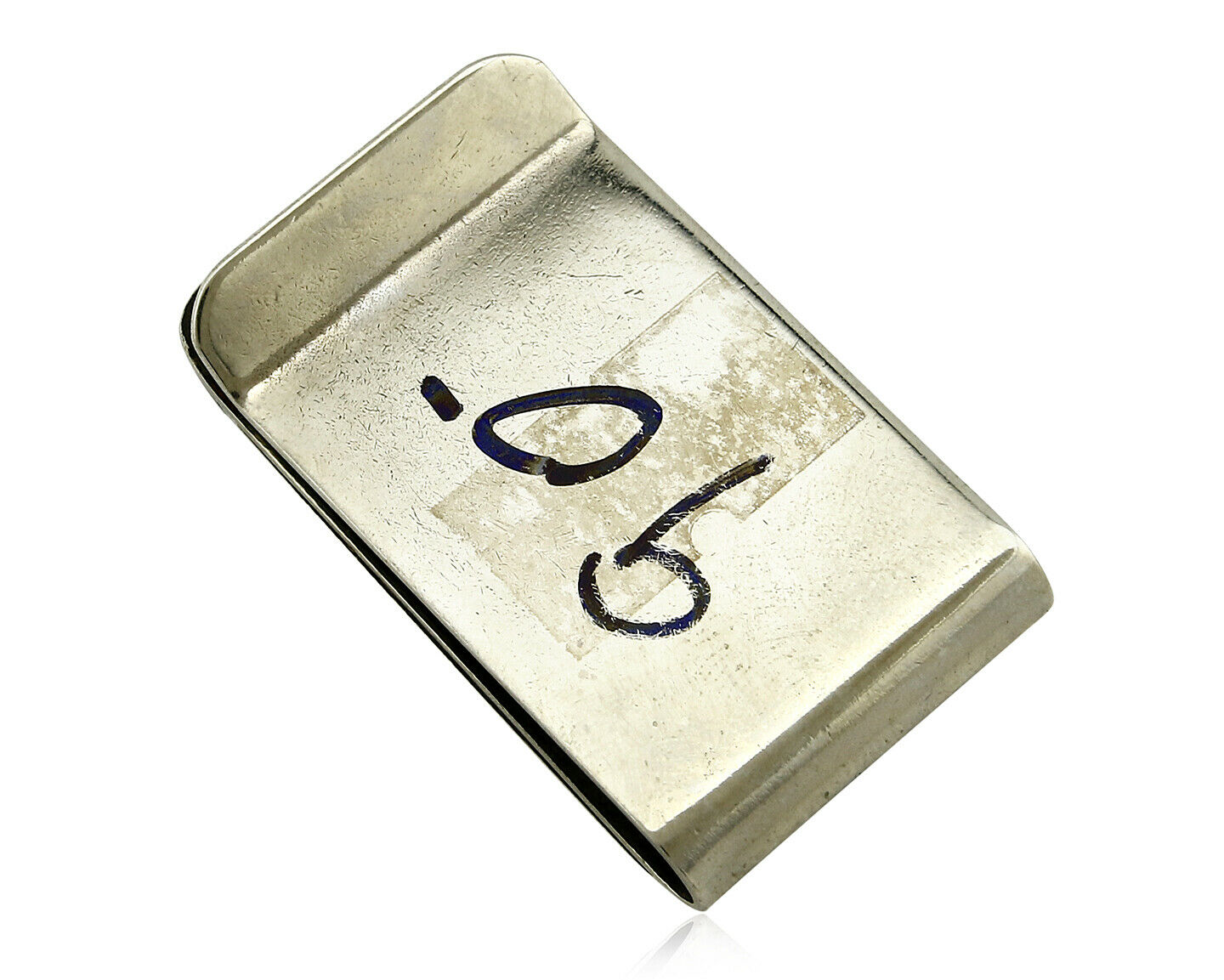 Navajo Money Clip .925 Silver & Nickle Hand Stamped Artist Native C.80's-90's