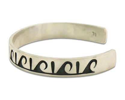 Vintage Hopi Bracelet 925 Silver Signed Linette Laiwakete Authentic Traditional
