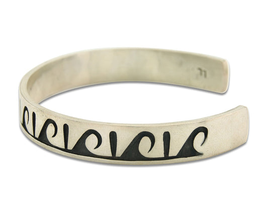 Vintage Hopi Bracelet 925 Silver Signed Linette Laiwakete Authentic Traditional