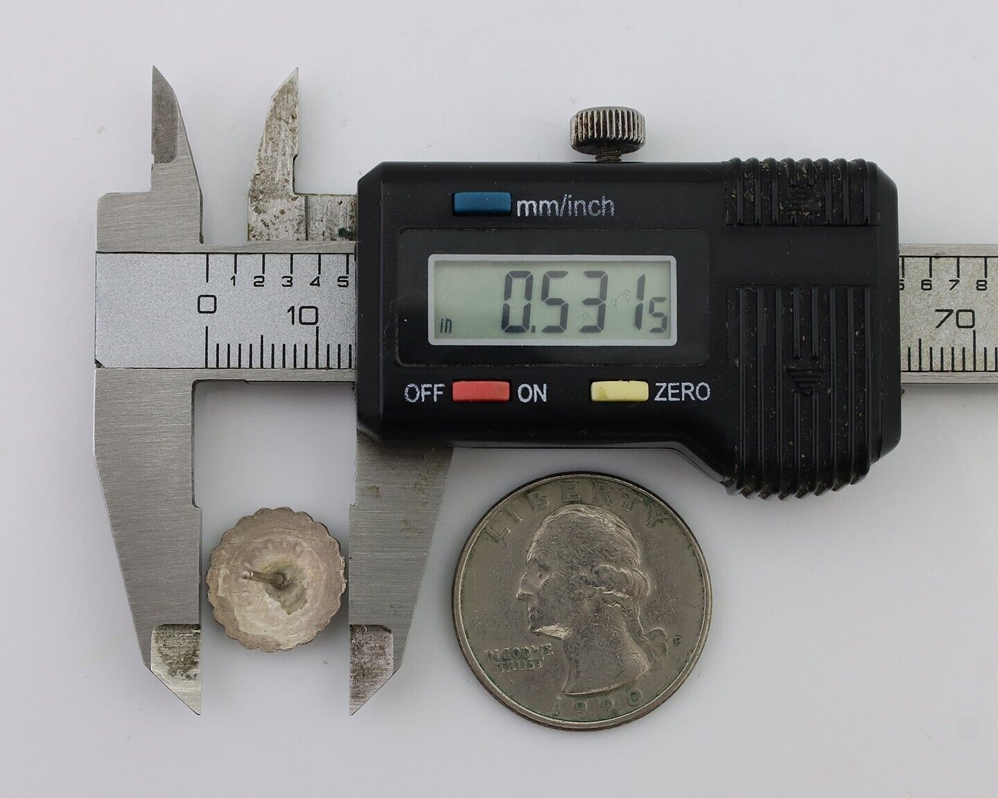 Navajo Small Shield Earrings 925 Silver Native American Artist C.80's