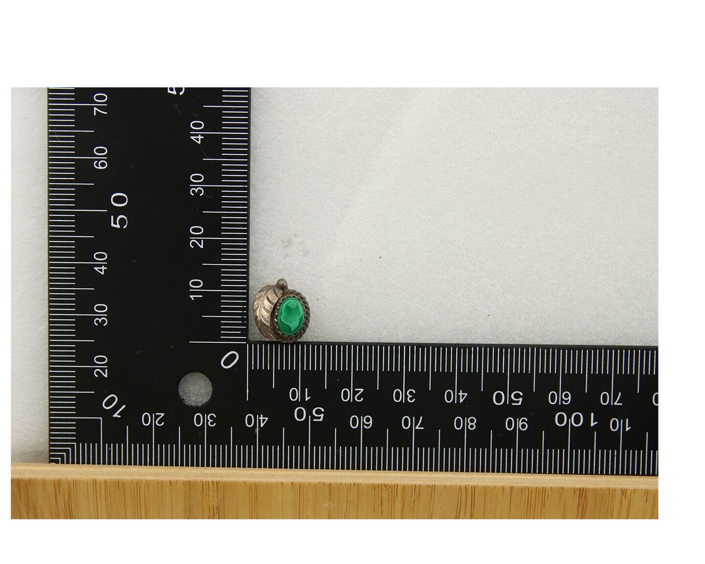 Navajo Earrings 925 Silver Handmade Natural Green Malachite Native American C80s