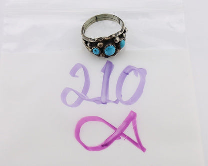 Navajo Ring 925 Silver Turquoise Artist Signed E SkyStone Creations C.80's