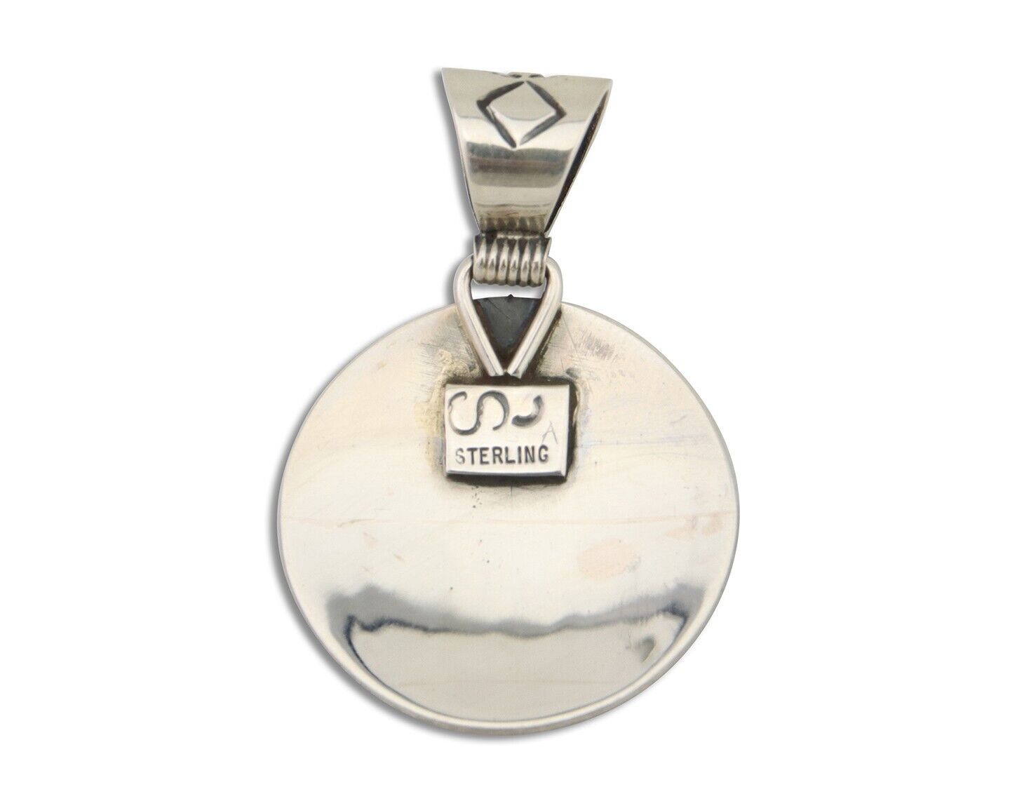 Navajo Necklace 925 Silver Natural Turquoise Artist Signed Stanley Bain C.80's