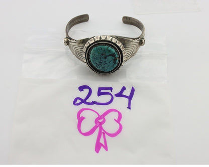 Navajo Bracelet 925 Silver Mine 8 Turquoise Native American Artist C.80's