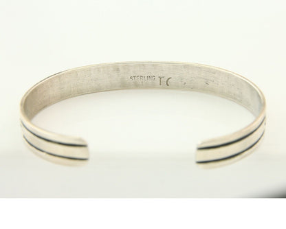 Navajo Bracelet Gold & 925 Silver Handmade 8.3 mm Wide Signed Thomas Singer C80s