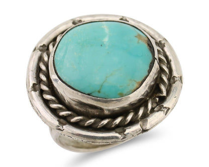 Navajo Handmade Ring 925 Silver Turquoise Native American Artist C.80's