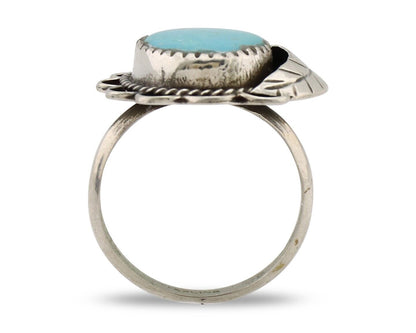 Navajo Handmade Ring 925 Silver Turquoise Native American Artist C.80's