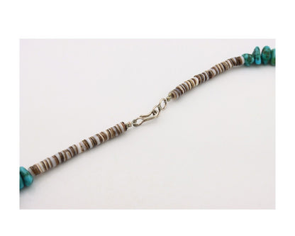 Navajo Necklace 925 Silver Natural Blue Turquoise Native Artist C.80's