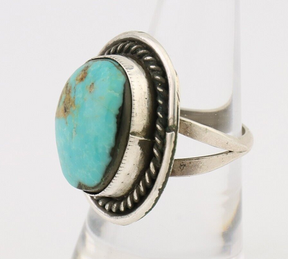 Navajo Handmade Ring 925 Silver Turquoise Native American Artist C.80's
