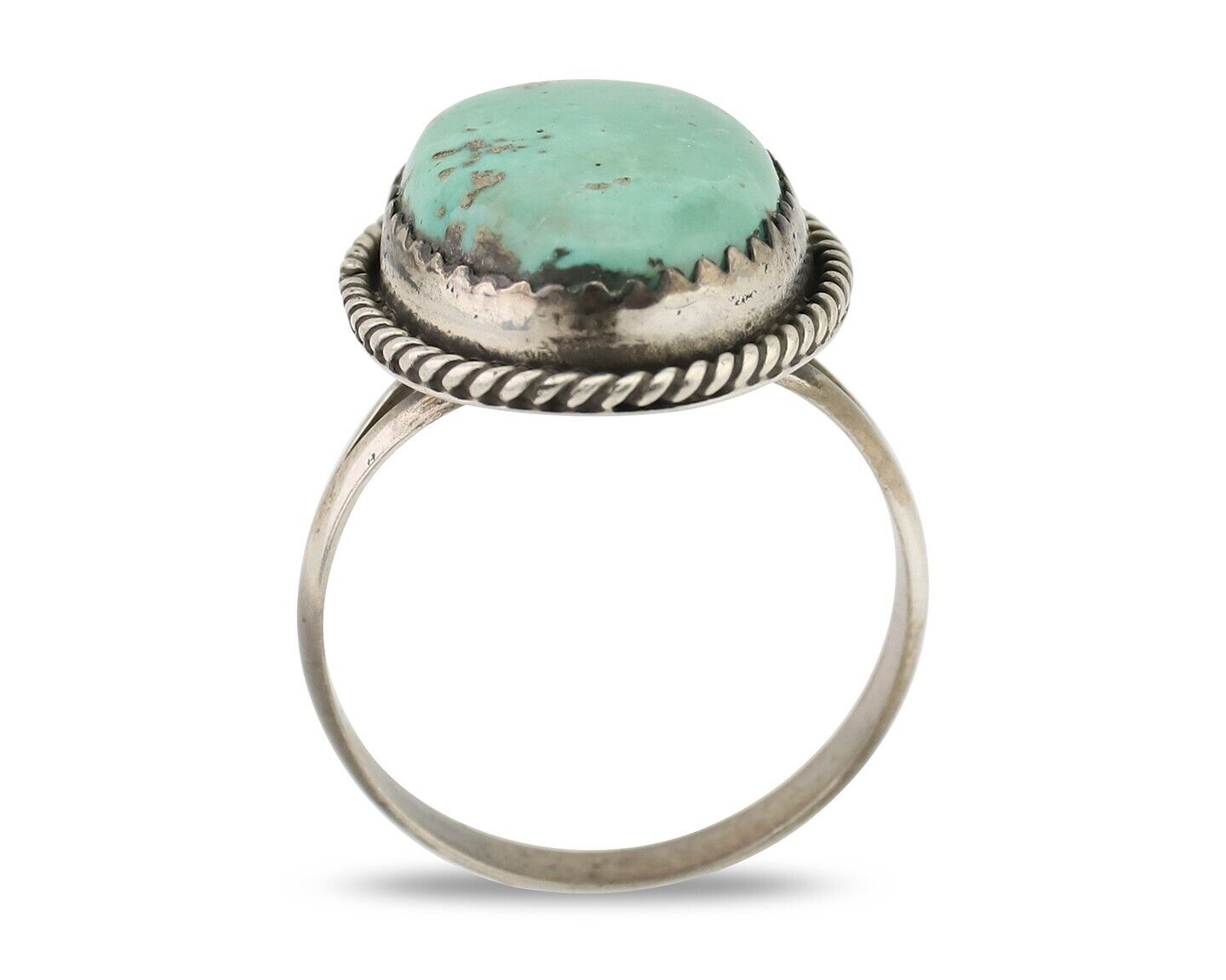 Navajo Handmade Ring 925 Silver Turquoise Native American Artist C.80's