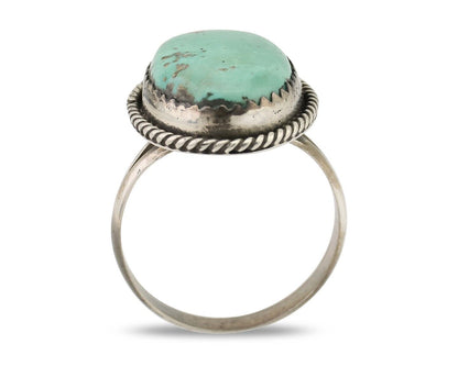 Navajo Handmade Ring 925 Silver Turquoise Native American Artist C.80's