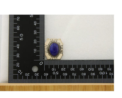 Navajo Earrings 925 Silver Handmade Natural Lapis Artist Signed Begay C.80's
