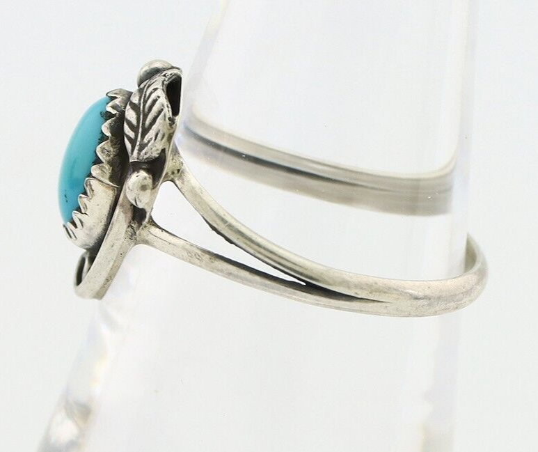Navajo Ring 925 Silver Turquoise Artist Signed SkyStone Creations C.80's