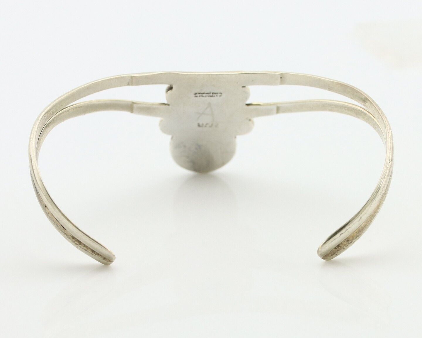 Navajo Bracelet 925 Silver Kingman Turquoise Artist Native American C.80's