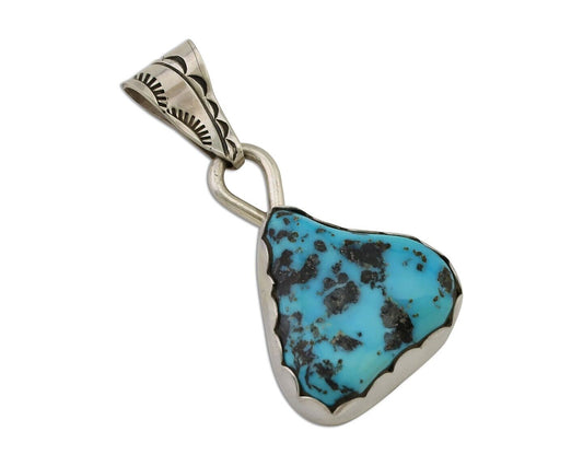 Navajo Necklace Pendant 925 Silver Turquoise Artist Tony Guerro C.80's