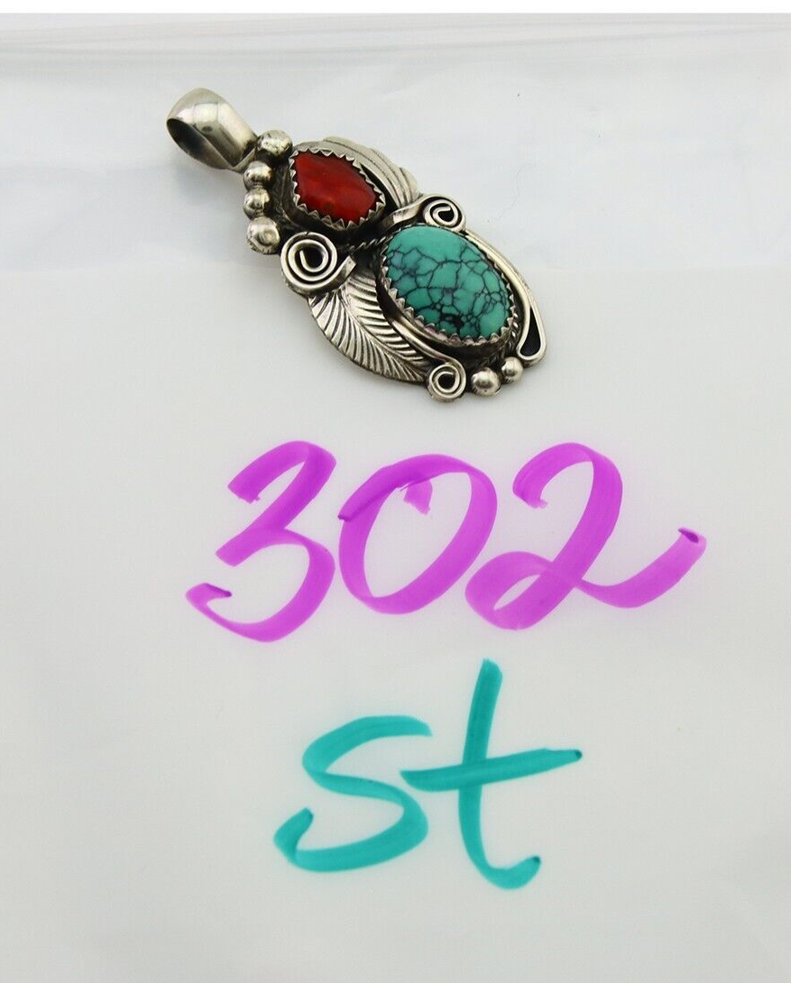 Navajo Necklace 925 Silver Spiderweb Turquoise Artist Signed Justin Morris C80s