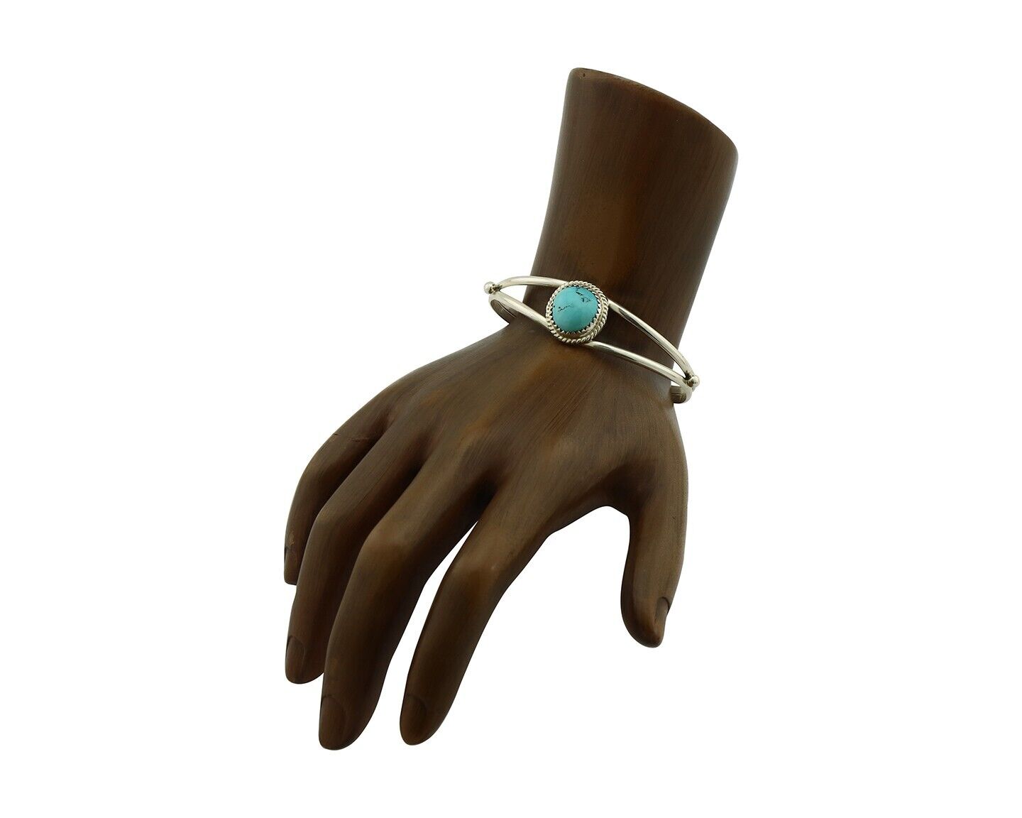Navajo Bracelet 925 Silver Sleeping Beauty Turquoise Native Artist C.80's