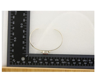 Navajo Bracelet .925 Silver Natural Red Coral Cuff Native American Artist C.80's