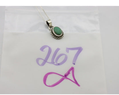 Navajo Necklace 925 Silver Natural Kingman Turquoise Native Artist C.2008