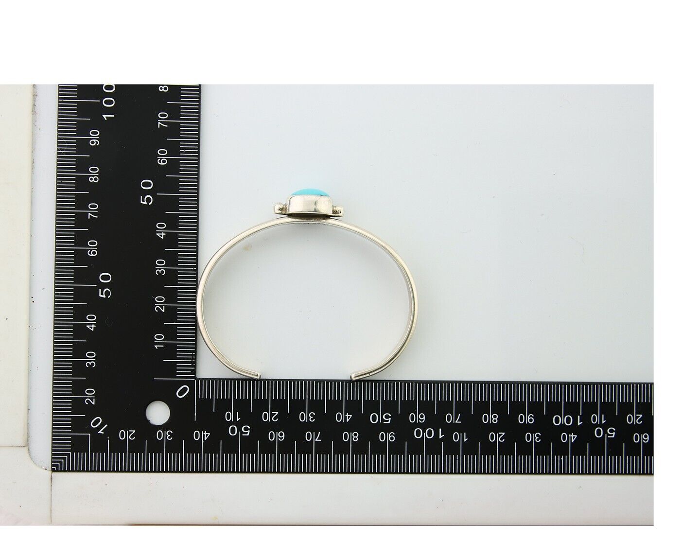 Navajo Bracelet 925 Silver Turquoise Cuff Native American Artist C.80's