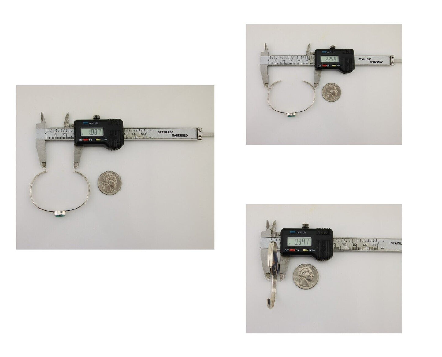 Navajo Hand Stamped Cuff Bracelet Turquoise 925 Silver Native American Artist