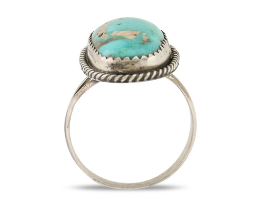 Navajo Handmade Ring 925 Silver Turquoise Native American Artist C.80's